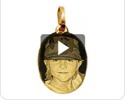 Video Hanger Van 14K Goud Met Foto Graveren (ovaal)