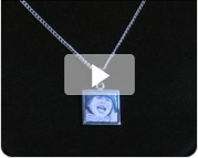 Video Foto Hanger Zilver Met Dun Zwart Randje (geoxideeerd) (vierkant)