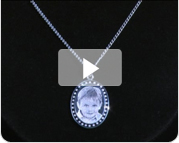 Video Foto Hanger Zilver Met Zwart/witte Rand (ovaal)