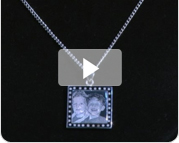 Video Foto Hanger Zilver Met Zwart/witte Rand (vierkant)