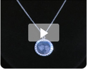 Video Foto Hanger Zilver Met Zirkoon Bling Bling (rond)